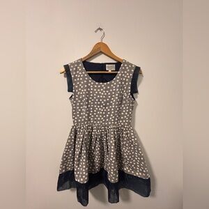 Vintage Marie Mullin Collection Polka Dot Chiffon Dress
